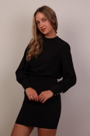 Elegancka sukienka mini z odkrytymi plecami czarna