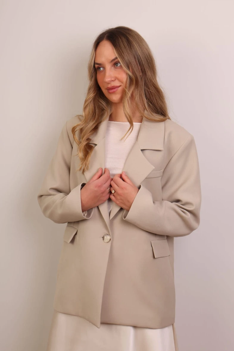Marynarka klasyczna jasny khaki