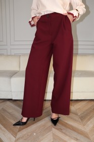 Bordowe eleganckie spodnie
