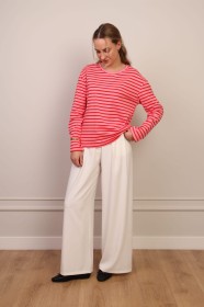 Różowa bluzka long sleeve w paski