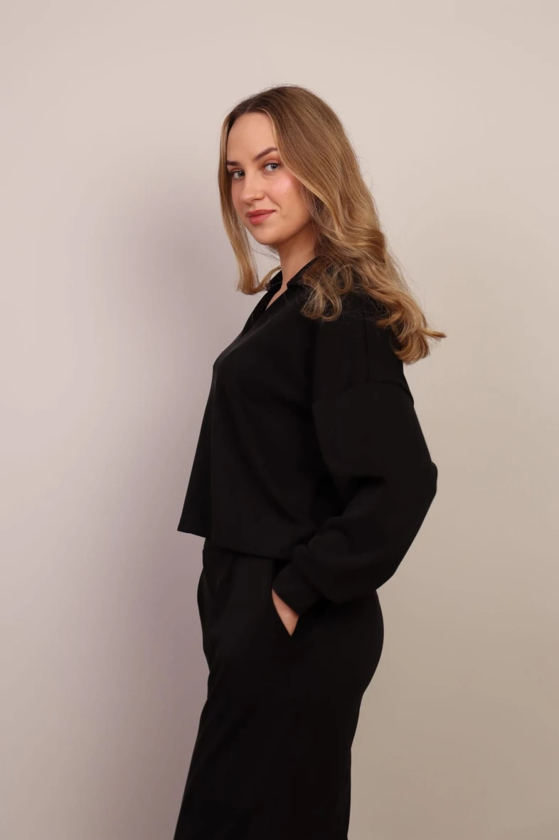 Czarny komplet modalowy