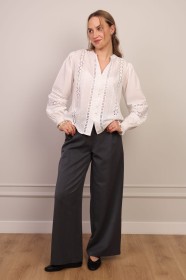 Szare eleganckie spodnie