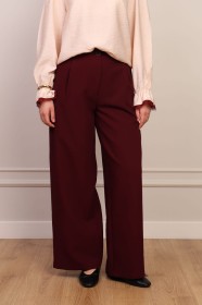 Bordowe eleganckie spodnie