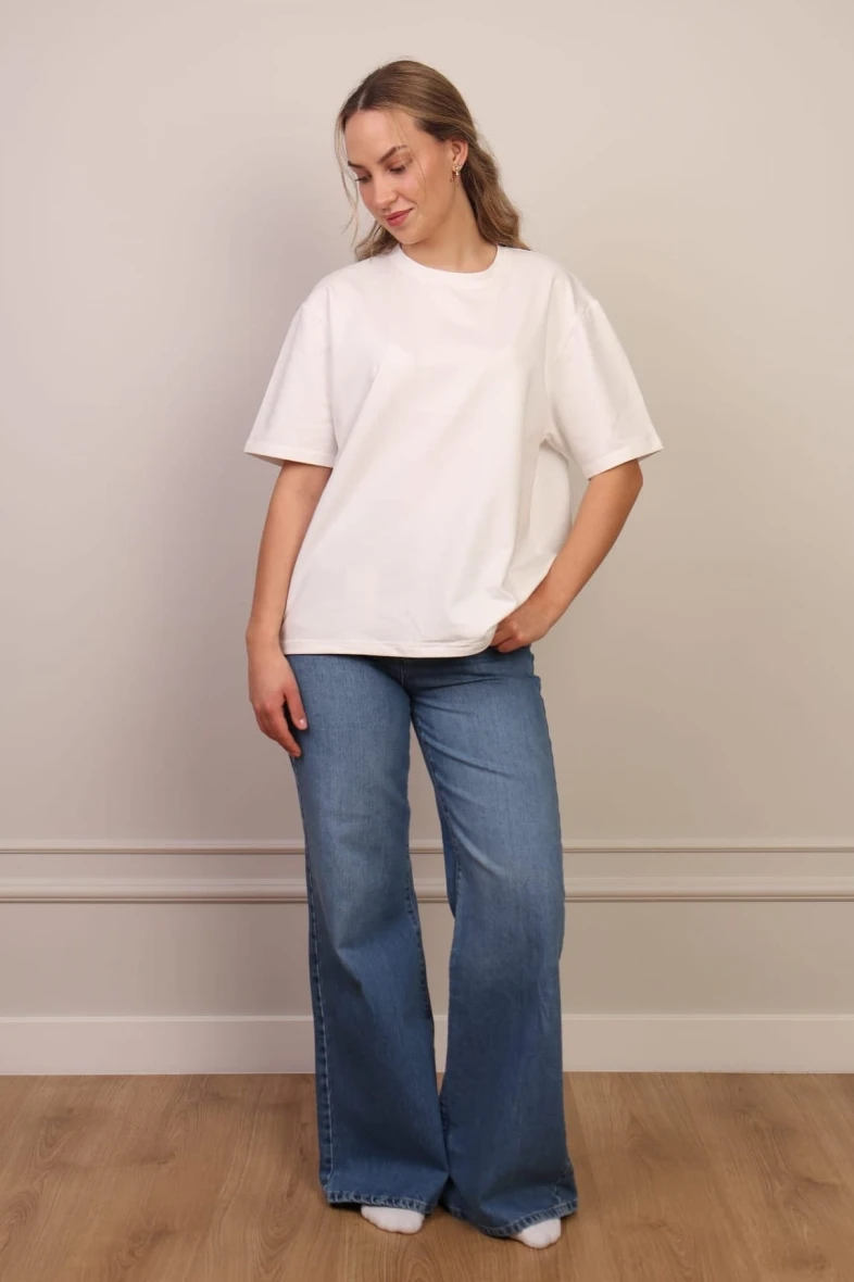 Biały t-shirt basic bawełna
